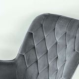 Hannah Mid Century Modern Rocking Chair In Dark Grey