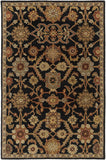 Salix Hand Tufted Black Wool Rug