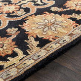 Salix Hand Tufted Black Wool Rug