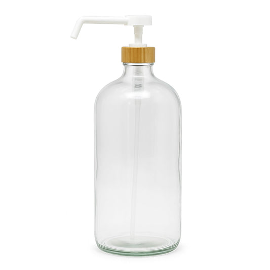 1L Clear Glass Pump Bottle Dispenser