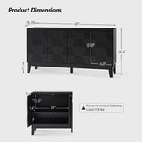 Kamu 60″ Wood Sideboard – Mid-Century Modern Storage Cabinet