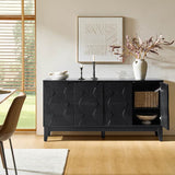 Kamu 60″ Wood Sideboard – Mid-Century Modern Storage Cabinet