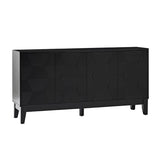 Kamu 60″ Wood Sideboard – Mid-Century Modern Storage Cabinet