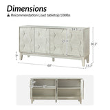 Kamu 60″ Wood Sideboard – Mid-Century Modern Storage Cabinet