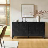 Kamu 60″ Wood Sideboard – Mid-Century Modern Storage Cabinet