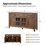 Nemo 58" Wide 3 Drawer Sideboard