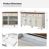 Raphael 58" Wide 3 Drawer Sideboard