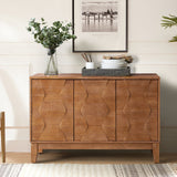 Kamu 45″ Wide 3-Door Sideboard – Modern Minimalist Storage Cabinet