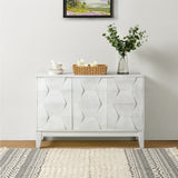 Kamu 45″ Wide 3-Door Sideboard – Modern Minimalist Storage Cabinet