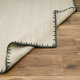 Ayumu Off White Hand Woven Wool Area Rug - Clearance