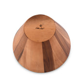 Angled Side Wooden Acacia Salad Bowl Large