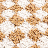 Kieu Mustard & Ivory Checkered Area Rug