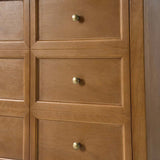 Antique-Inspired 4-Door Sideboard Cabinet - Decorative Drawer Illusion