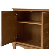 Antique-Inspired 4-Door Sideboard Cabinet - Decorative Drawer Illusion