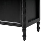 Deb 32" Wood Veneer Accent Cabinet with Adjustable Shelves, Modern Transitional Style
