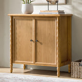 Deb 32" Wood Veneer Accent Cabinet with Adjustable Shelves, Modern Transitional Style