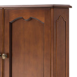Hagen Traditional 2-Door Corner Cabinet – 30″ H Classic Wood Storage Cabinet with Decorative Molding