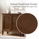 Jane Wood Veneer Sideboard with Adjustable Shelves, Available in 2-Door or 4-Door Options