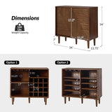 Archie 34" Tall 2 Door Accent Multifunction Bar Cabinet with Adjustable Shelves(Optional Types)