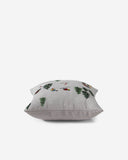 Velvet Embroidered Bear Throw Pillow