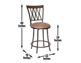 Sedona 24" Counter Stool, Swivel