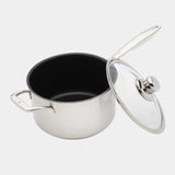Nonstick Clad Saucepan with Glass Lid - Induction