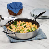 Nonstick Clad Saute Pan with Glass Lid - Induction