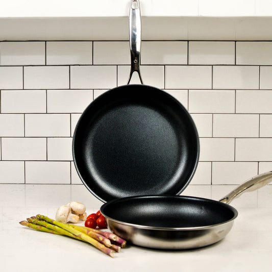 Nonstick Clad Fry Pan 2-Piece Set - Induction | Made in Switzerland