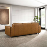 Hanky  Geniune Tan Leather Sofa