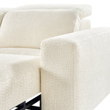 Moussea Modern Chenille Power Reclining Sofa with Sofa Bed Functionality