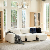 Moussea Modern Chenille Power Reclining Sofa with Sofa Bed Functionality
