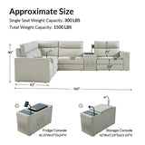 EliteNest Smart Reclining Theater Sofa with Speaker