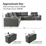 EliteNest Smart Reclining Theater Sofa with Speaker