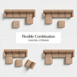 Memosa Modular Deep Seating Sectional Sofa - Cloud-Like Comfort with Memory Foam Cushions