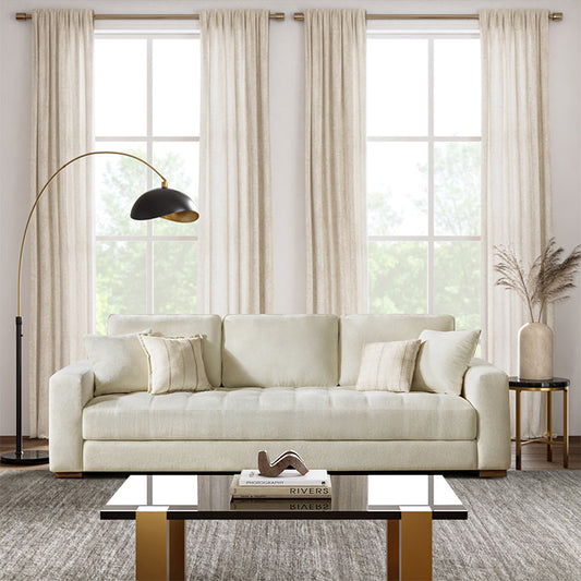 Morgan Large Three-Seater Cream Colored Couch