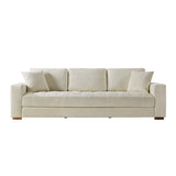 Morgan Large Three-Seater Cream Colored Couch