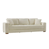 Morgan Large Three-Seater Cream Colored Couch