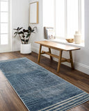 Thad Blue Washable Area Rug - Clearance