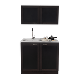 TUHOME Zurich Cabinet Set with Double Door Cabinet, Two Interior Shelves, Spacious Storage and Superior Top Surface for Organized Kitchen Spaces, Freestanding Solution for Home Efficiency and Daily Convenience