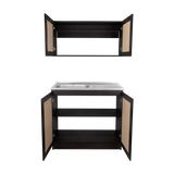 TUHOME Zurich Cabinet Set with Double Door Cabinet, Two Interior Shelves, Spacious Storage and Superior Top Surface for Organized Kitchen Spaces, Freestanding Solution for Home Efficiency and Daily Convenience