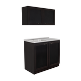 TUHOME Zurich Cabinet Set with Double Door Cabinet, Two Interior Shelves, Spacious Storage and Superior Top Surface for Organized Kitchen Spaces, Freestanding Solution for Home Efficiency and Daily Convenience