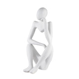 Thinking Figure Sculpture // White