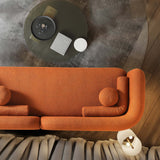 Donna Burnt Orange Japandi Style Boucle Sofa