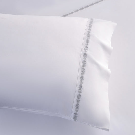 350TC Laurel Embroidered Border Sheet Set