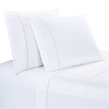Laurel Embroidered Border 350TC Cotton Sateen Sheet Set