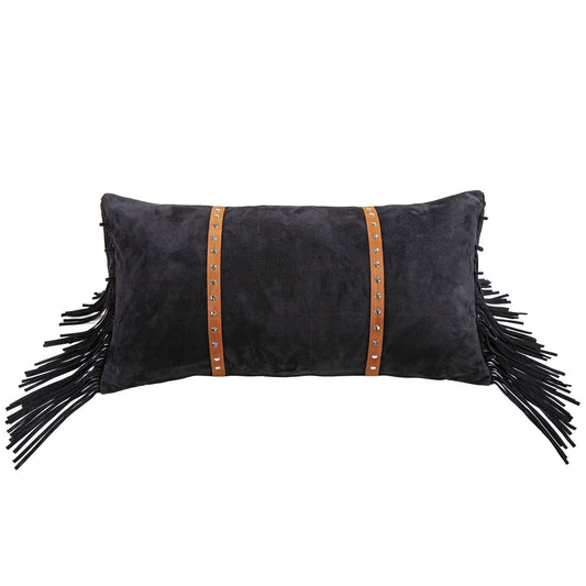 Fringe Lumbar Pillow with Down Insert