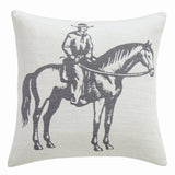 Lone Rider Chenille Jacquard Pillow