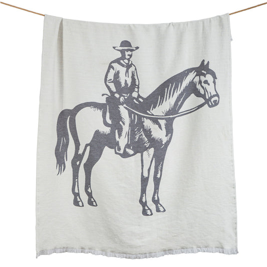 Lone Rider Chenille Jacquard Throw