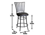 Stellan 24" Counter Stool, Swivel