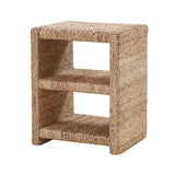Beach House Style Burkhard 24" Side Table with Grass Rope Accent